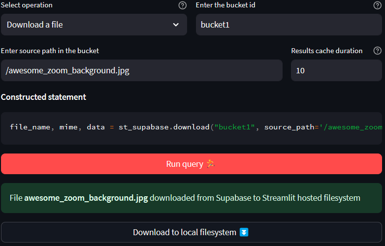 Connect your Streamlit apps to Supabase