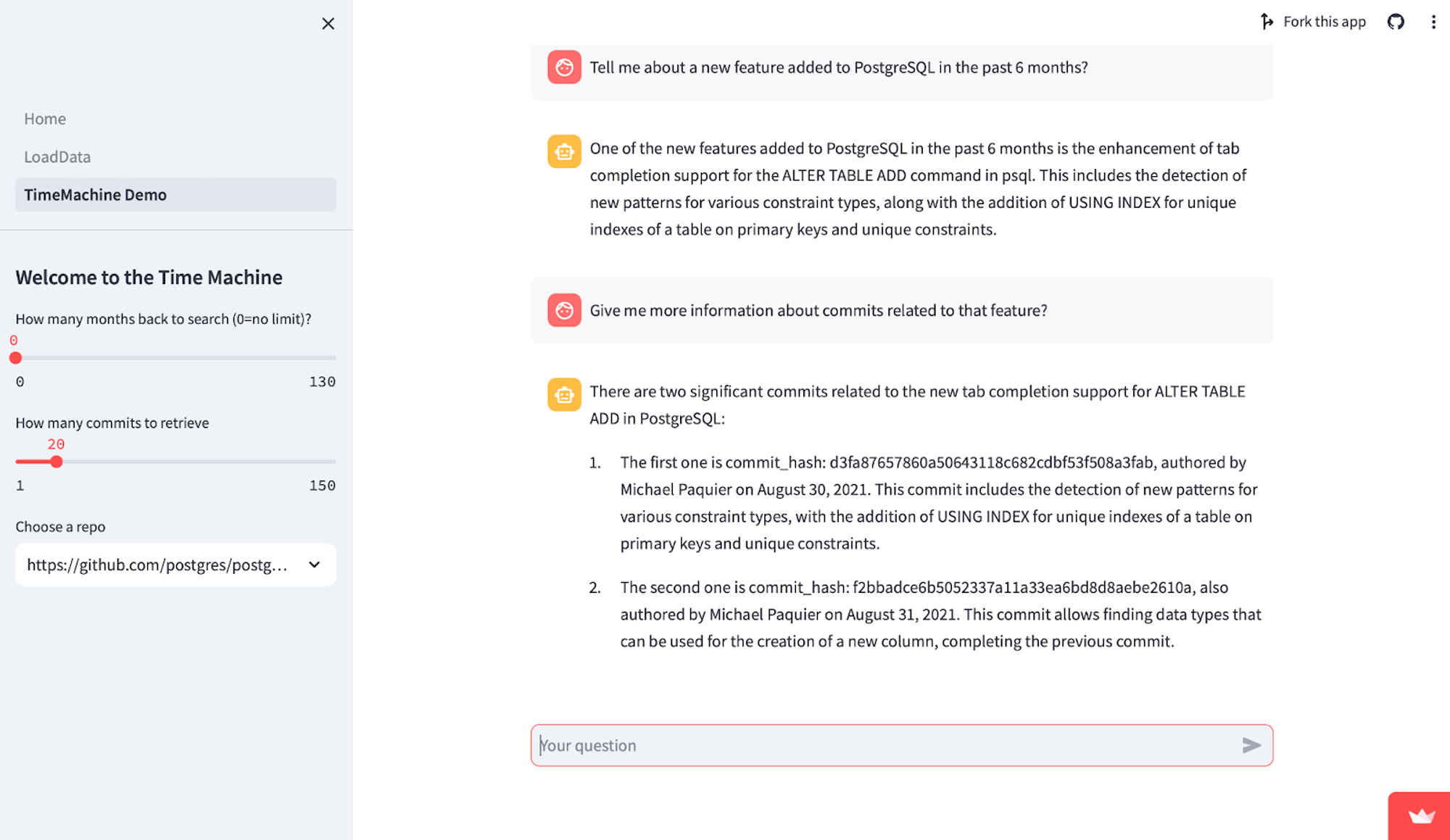 Using time-based RAG in LLM apps